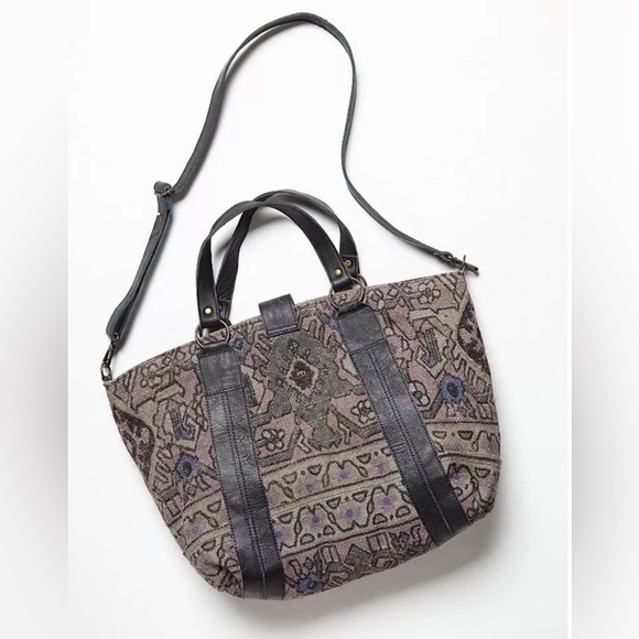 Free People Heartbreaker Jute Tote with Stone Embellishments NWOT - Picture 2 of 12